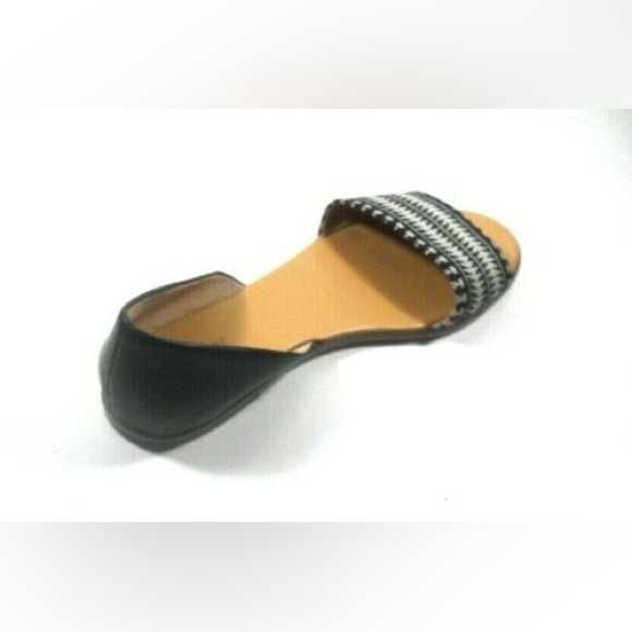 Morgan Woven Peep-toe D'Orsay Flats - Picture 6 of 9